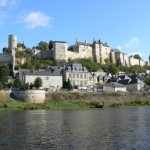 Chinon castle from the river